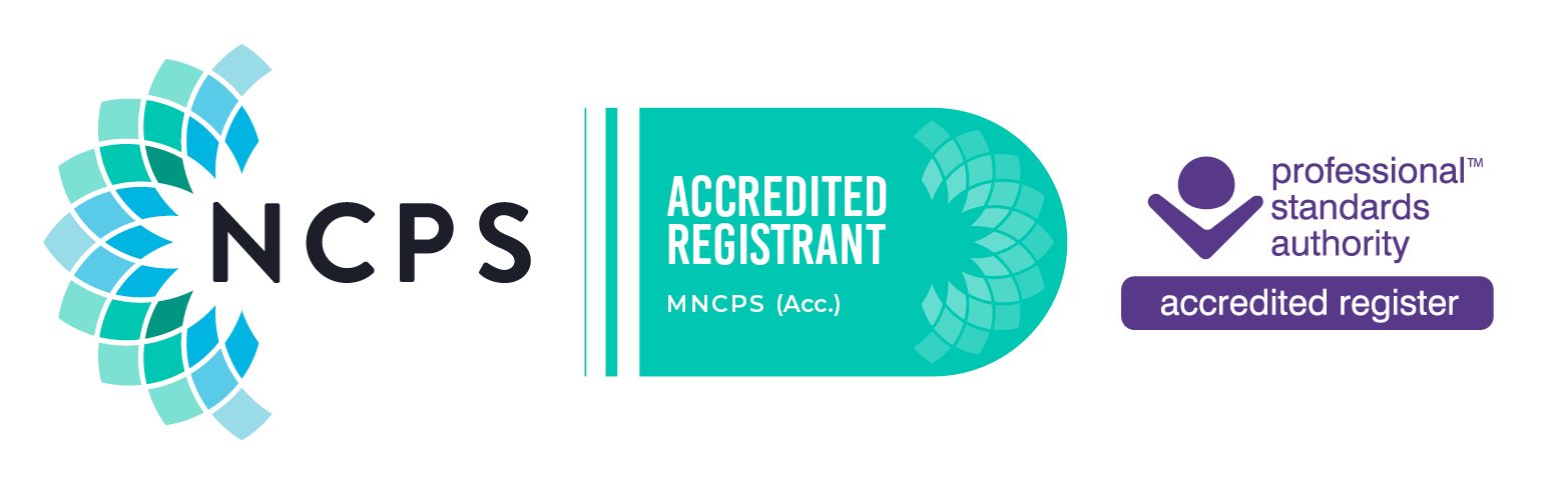 National Counselling and Psychotherapy Society individual accredited registrant logo